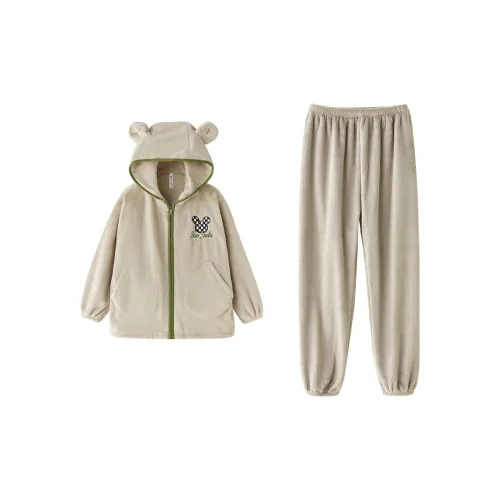 X QINGE Серый Женские Пижамные Комплекты