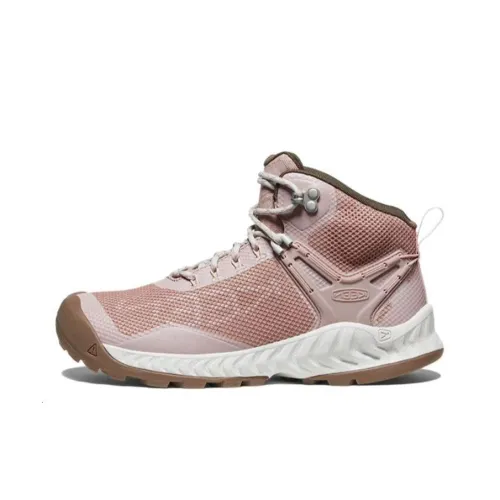 KEEN Nxis Evo WP Series Slip-Resistant Abrasion-Resistant High Top Streetwear Women's Pink