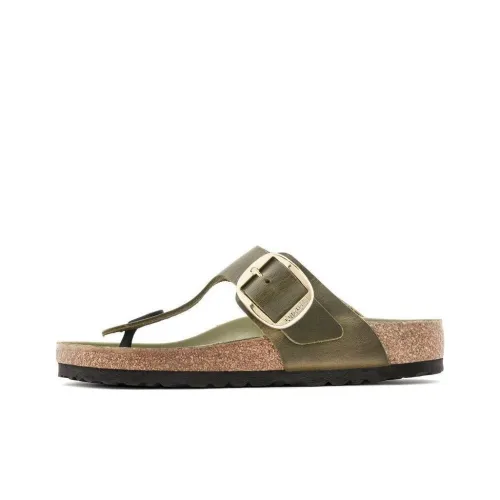 Birkenstock Gizeh Big Buckle Quick Dry Шлепанцы Женские Olive Green Standard