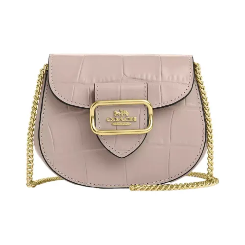 COACH Morgan Крокодил Тисненая кожа Одно плечо Через плечо Держатель для карт Женские Серый Березовый