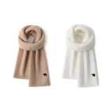 2 шт Шарф (Молочно-белый + Хаки)