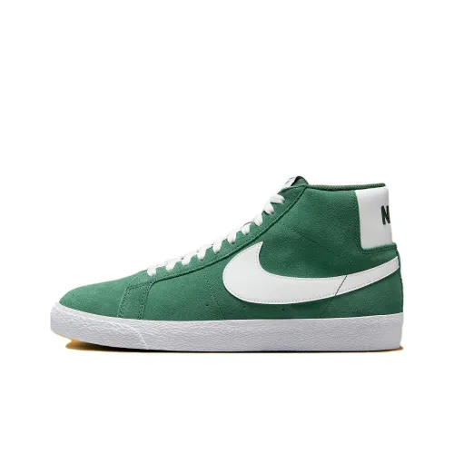 Nike SB Zoom Blazer MID Противоскользящие Устойчивые к истиранию MID Топ Скейтборд Кроссовки Мужские Зеленые Белые