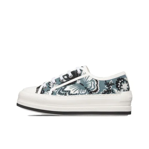 DIOR Walk'n'Dior Платформа Обувь Низкие Кроссовки для Скейтбординга Женские Джинсово-Синий