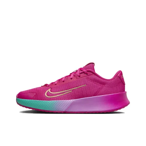 nike Court Vapor Slip Resistant Abrasion Resistant Низкий Топ Кроссовки для тенниса Женские Фуксия
