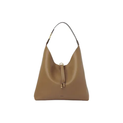 Chloe Marcie с текстурой Телячья кожа Сумка-хобо Сумка Сумка через плечо Стандартная Женская Clay Brown