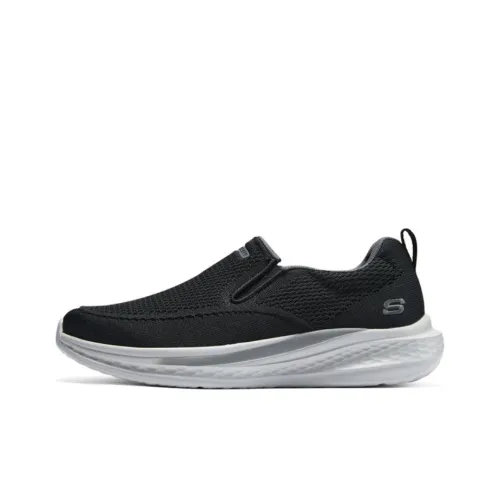 Skechers Relaxed Fit Устойчивый к истиранию Низкий Топ Повседневная обувь Мужская Черная