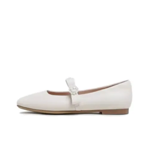 CAMEL Квадратный каблук Туфли Мэри Джейн Женские Бежевый