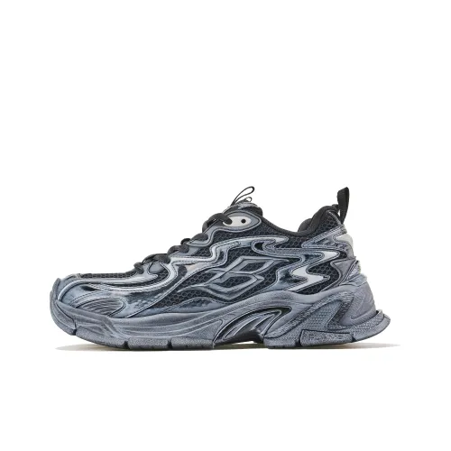 BLINDNOPLAN Амортизаторы Shock Slip-resistant Abrasion-resistant Breathable Low-top Беговые кроссовки Unisex Черный Серый