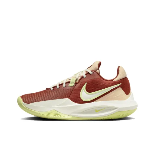 Nike Precision 6 Slip-Resistant Abrasion-Resistant Low-Top Баскетбольные кроссовки Женские Бежево-желтые