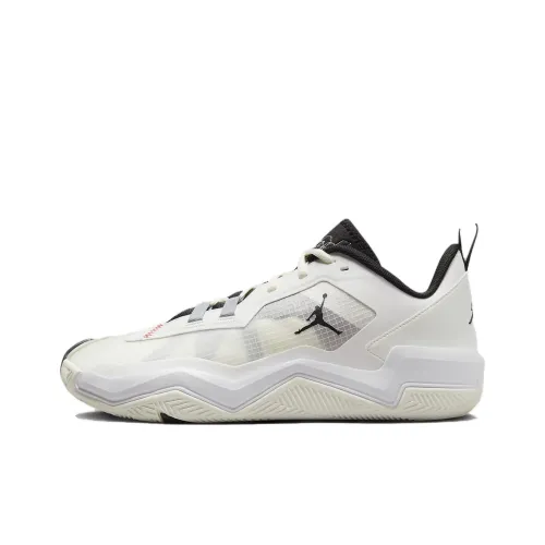 Джордан One Take 4 Нижняя юбка Устойчивая к истиранию Низкий топ Баскетбольные кроссовки Мужской Белый