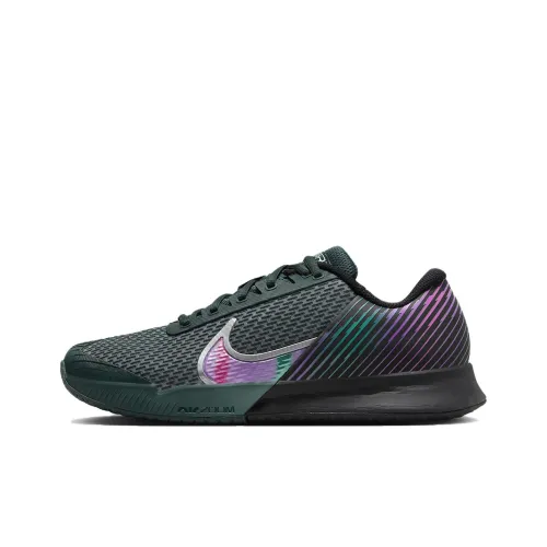 Nike Air Zoom Vapor Pro 2 Устойчивые к истиранию Низкие Кроссовки для тенниса Мужские Черные Зеленые