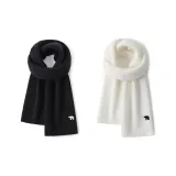 2 шт Шарф (Молочно-белый + Черный)