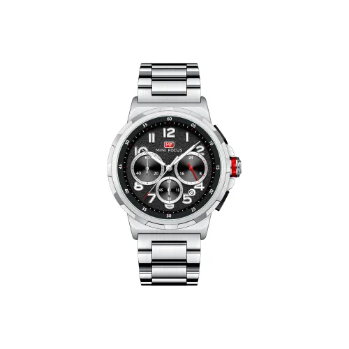MINIFOCUS Кварцевый механизм ремешок из нержавеющей стали черный циферблат мужские часы
