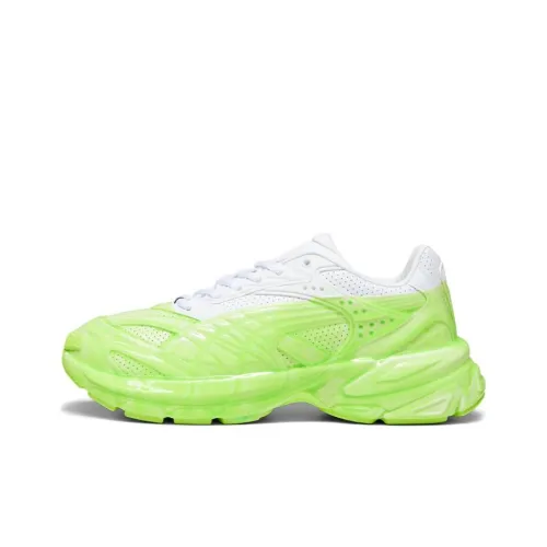 PUMA Velophasis Slime Low Топ Кэжуал Унисекс Белый Зеленый