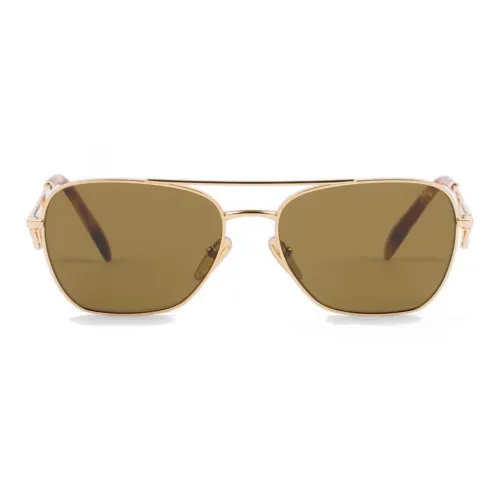 PRADA Металл Нерегулярная форма Солнцезащитные очки Женские Золото