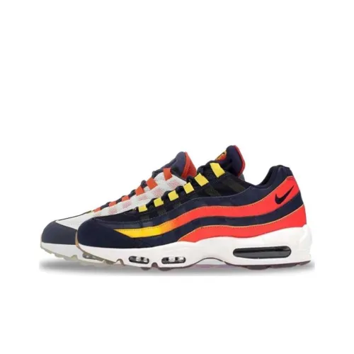 Nike Air Max 95 Амортизация Износостойкие Низкие Кроссовки для Бега Унисекс Желтый Черный Оранжевый