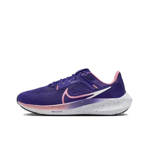 Nike Air Zoom Pegasus 40 Slip-resistant Abrasion-resistant Low-top Беговые кроссовки Женские Фиолетовые