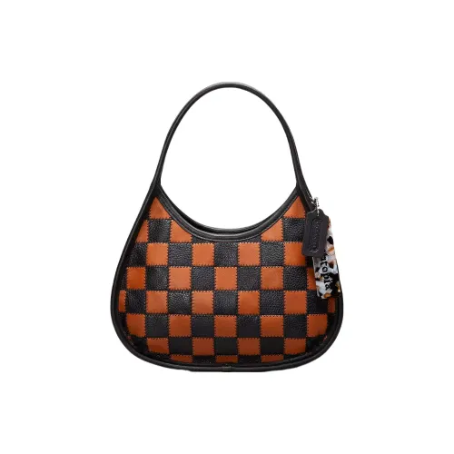 Coachtopia Ergo Кожа Сумка через плечо Сумка Сумка через плечо Женская Черная и Хурма Красная