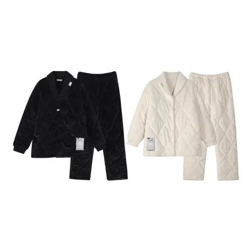 Same Language Сердцебиение Ткань Оранжево-белый Сандированный Тунгстон Унисекс Пижамные комплекты