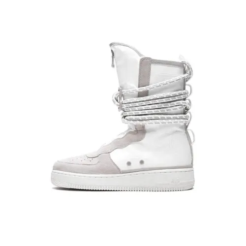 Nike Air Force 1 High Slip Resistant Abrasion Resistant High Топ Скейтборд Кроссовки Unisex Серый Белый