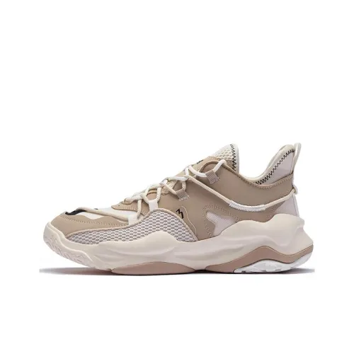 361° Амортизирующие шоки противоскользящие устойчивые к истиранию низкий топ баскетбольные кроссовки мужской коричнево-бежевый