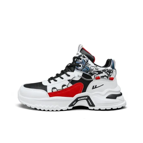 Warrior MID Топ Повседневная обувь Мужская Черный Белый Красный