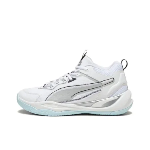 PUMA Playmaker Баскетбольные кроссовки Низкие Белый Серебряный Черный Унисекс