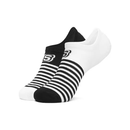 Skechers 2 пачки Bright White/Jet Black/0088 Мужские носки