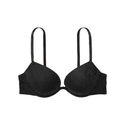 Victoria's Secret Розовый 9405 Сборка Украшение сборкой Позиционирование стиля WEAR EVERYWHERE PUSH UP Бюстгальтер Коллекция Bra Женские Черный