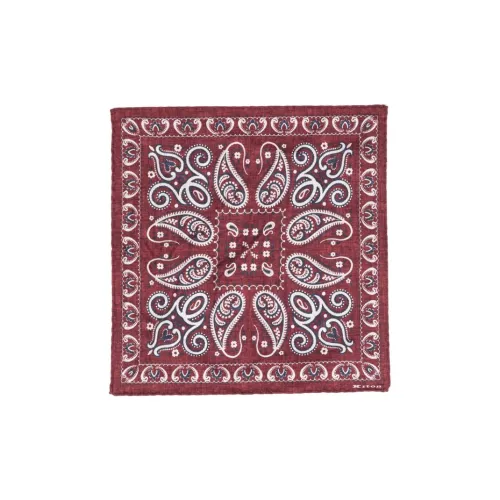 KITON Шелковые шарфы Мужской Бордовый