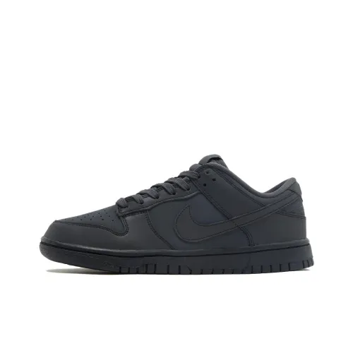 Nike Dunk Скейтборд Кроссовки Низкие Серебристо-Черные Женские