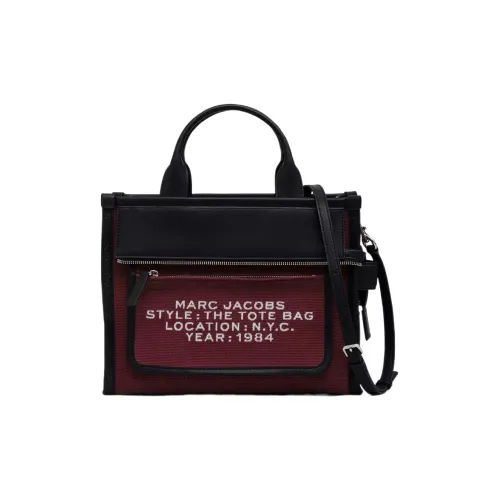 MARC JACOBS Сумка через плечо с тканью и кожей средний размер женская вишнево-красный цвет