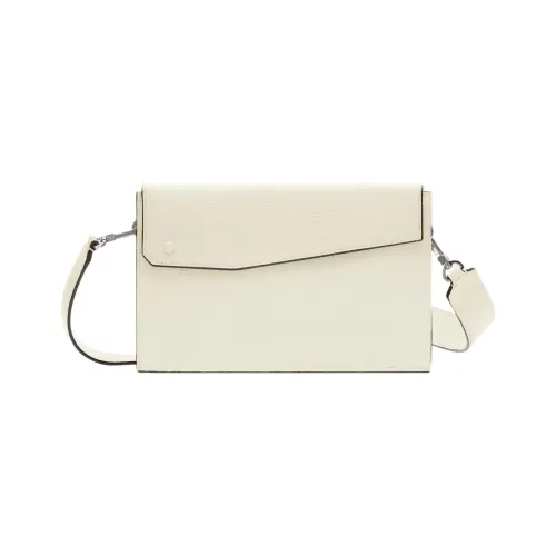 Valextra Millepunte Телячья кожа Сумка через плечо Мужская Белая Пергаментная Бумага