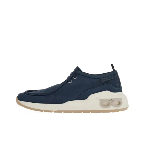 Ferragamo Gancini Низкий Топ Повседневная Обувь Мужская Океан Синий