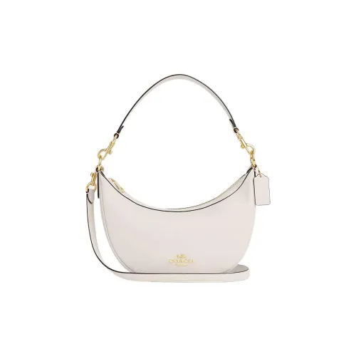 COACH Aria Коровья кожа Лунный Сумка на плечо Средний Женские Золотой Мел белый