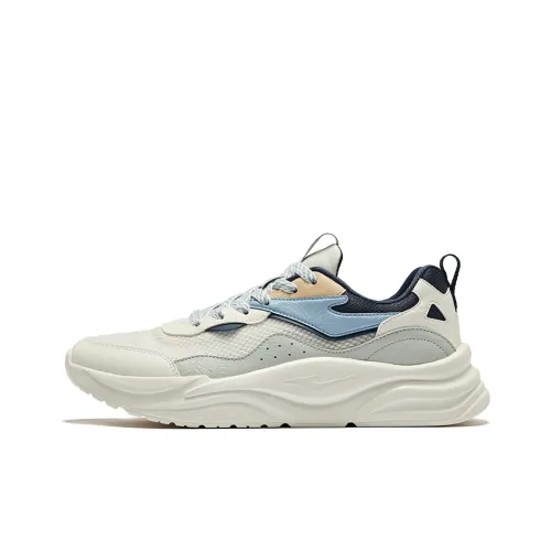 Erke Harmonious Wind 1,0 Противоскользящий Устойчивый к истиранию Низкий Топ Повседневная Обувь Мужская Микрокристалл Белый Серый Чернильный Синий