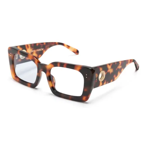 Linda Farrow Ацетат Нерегулярная форма Оправы для очков Женские Черепаховый