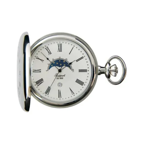 RAPPORT Кварцевый механизм металл карманные часы 50 мм унисекс серебряный