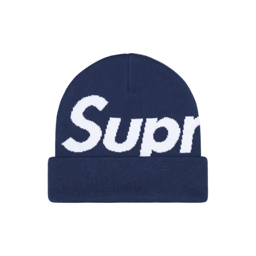Supreme Кашемировая смесь Шапки-бини Унисекс Синий