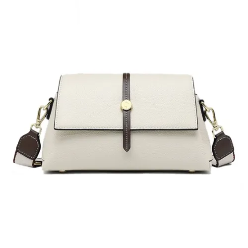 Espin Сумка через плечо из коровьей кожи среднего размера Женская Черный Экрю Слоновый серый Миндальный зеленый