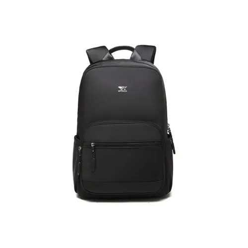 SEPTWOLVES Ткань Рюкзак Путешествие Сумка Средний Унисекс Черный