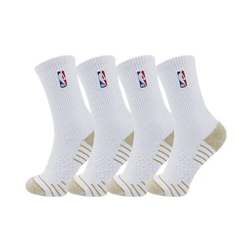 NBA Носки до колена High мужские 4 упаковки белые