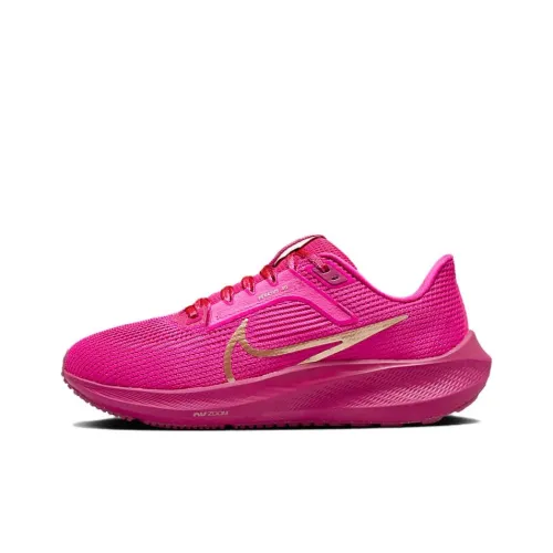 Nike Air Zoom Pegasus 40 Амортизаторы Slip-resistant Abrasion-resistant Низкий топ Беговые кроссовки Женские Красный