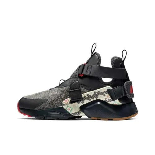 Nike Huarache City Shock Absorbers Slip-Resistant Low Top Беговые кроссовки Женские Черные