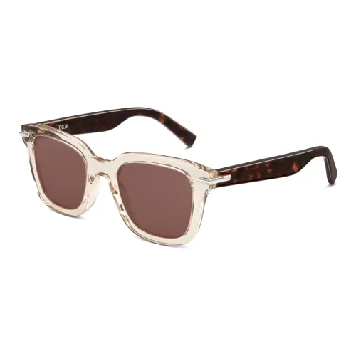 DIOR Ацетат Квадратные Солнцезащитные Очки Мужские Бежевые