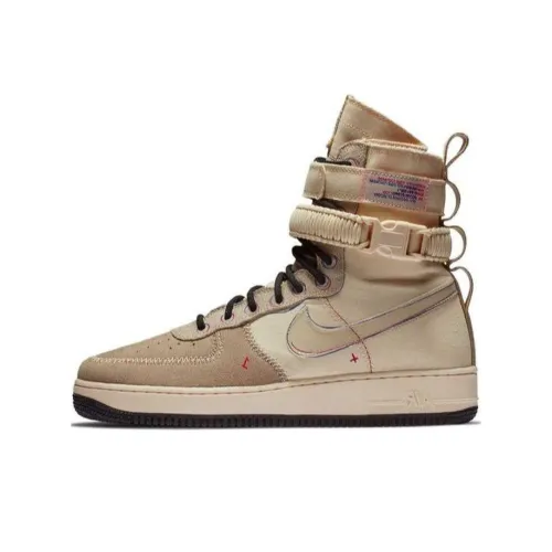 Nike Air FORCE 1 Устойчивые к истиранию Дышащие Высокие Кроссовки для скейтбординга Мужские Коричневые