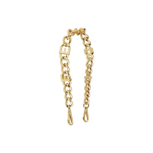 FENDI Латуньный Ремешок Сумка Ремешок Женская Золотая