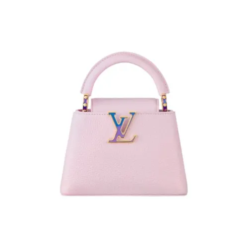 LOUIS VUITTON Taurillon Кожа Kapusin Сумка через плечо Тоут Сумка на одно плечо Мини Женская Светло-розовая