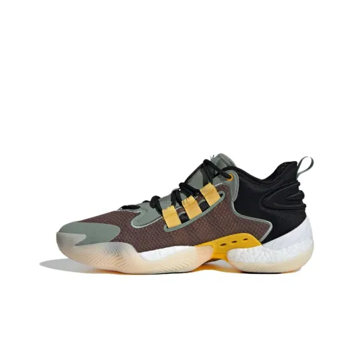 Adidas BYW Select Slip Resistant Abrasion Resistant Низкий Топ Баскетбольные кроссовки Мужские Зеленые Коричневые