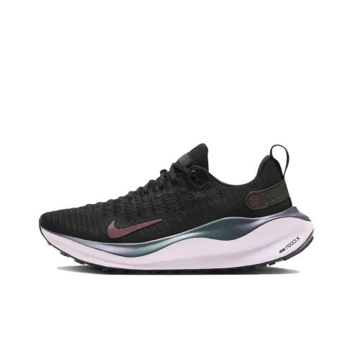 Nike React Infinity Run Flyknit 4 Low Топ Спринт Беговые кроссовки Женские Черный